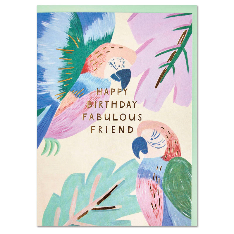 'Happy Birthday fabulous friend' card