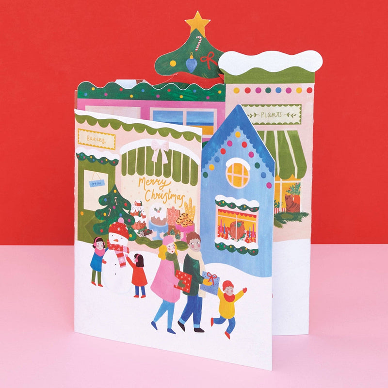 'Merry Christmas' town card