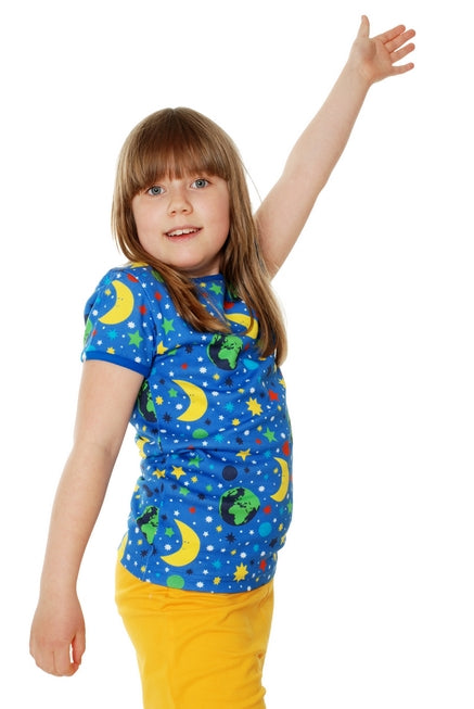 Short Sleeve Top Mother Earth Blue (18-24m)